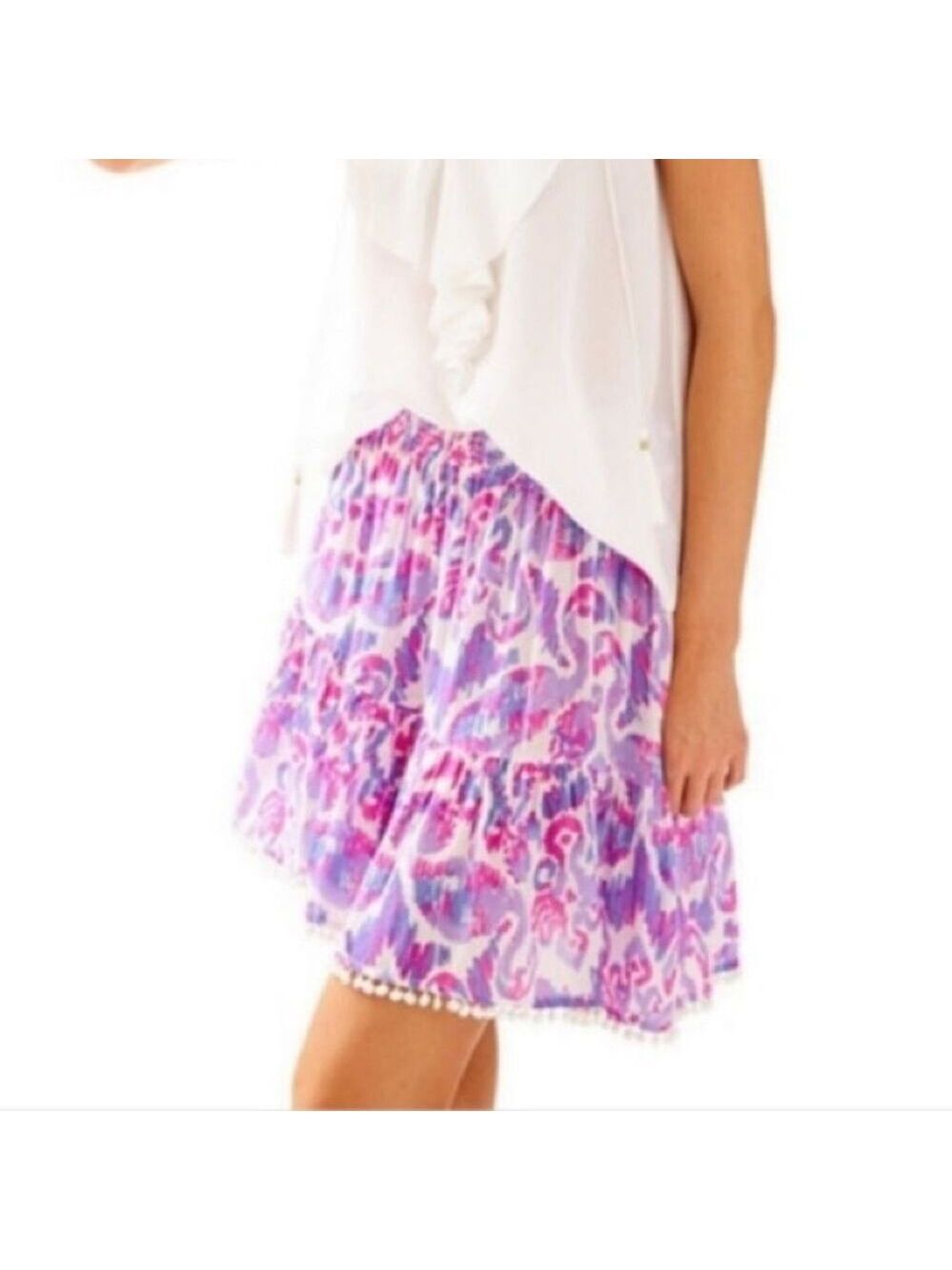 Lilly Pulitzer Evelyn Mini Skirt in Amethyst Beach Bathers size medium